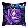 Axyaa Flower Printed Pillow Case - Decorative Polyester Cushion Cover - 45x45cm