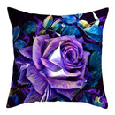 Axyaa Flower Printed Pillow Case - Decorative Polyester Cushion Cover - 45x45cm