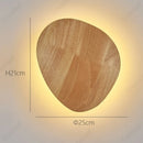 Axyaa Circular Wood LED Indoor Wall Lamp for Bedroom Living Room Wall Atmosphere