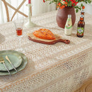 Modern Beige Lace Tablecloth by Axyaa for Stylish Living Room Décor