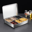 Axyaa Stainless Steel Spice Jar Set with Rack