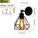 Axyaa Swing Arm Wall Lamp, Black Modern Design for Living Room, Bedroom, Bedside