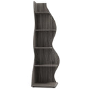 Axyaa 5-Tier Wall Corner Bookshelf - Modern Stylish Small Bookcase Plant Stand