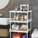 Axyaa Adjustable Closet Storage Organizer Shelf Stackable Rack
