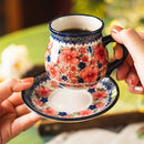 Axyaa Bohemian Tea Set, Vintage Ceramic Mug, 220ml Water Bottle, High-Value Afternoon Tea Home Set