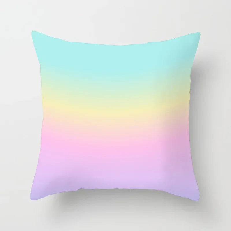 Gradient Ice Cream Color Polyester Pillow Cover by Axyaa - 45x45CM
