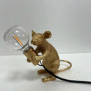 Axyaa Animal LED Table Lamp - Unique Rat Cat Squirrel Night Light Desk Decor