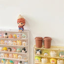 Axyaa Mini Dolls Storage Box Cute Anime Figure Display Rack