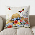 Axyaa Butterflies & Flowers Hat Pillow Cover for Sofa, Bedroom, Car