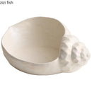 Axyaa Conch Ceramic Sashimi Plate: Elegant Seafood Display for Molecular Cuisine