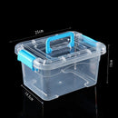 Axyaa Plastic Storage Bins with Lids - Stackable Clear Containers for Craft Organization