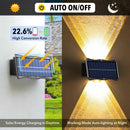 Axyaa Outdoor Solar Wall Lamp - Warm Light, Waterproof, Up/Down Lighting