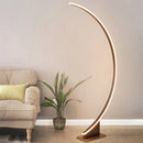 Axyaa Nordic LED Corner Floor Lamp in Coffee White for Home Decor Lighting