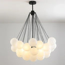Nordic Frosted Glass Chandelier LED Pendant Light for Living Room - Axyaa