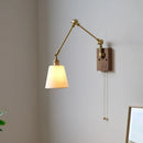 Axyaa Walnut Wood LED Wall Lamp Sconce Rotate Bedside Light