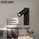 Axyaa LED Wall Lamp with USB Port, Switch, Rotatable Spotlight for Bedroom, Living Room