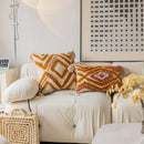 Axyaa Geometric Tufted Tassel Cotton Cushion Cover for Retro Bohemia Decor