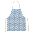 Axyaa Blue Wave Kitchen Apron: Yellow Striped Wood Texture, Adult & Kids Bib