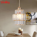 Nordic Modern K9 Crystal Pendant Chandelier by Axyaa for Indoor Dining Room Lighting
