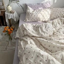 Axyaa Purple Floral Bedding Set for Twin, Full, Queen Sizes