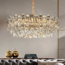 Axyaa Crystal Pendant Light: Modern Luxury Chandelier for Living Room, Bedroom, Dining Room