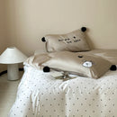 Axyaa Polka Dot Love Embroidered Lyocell Bedding Set 
Luxury Plant Fibre Duvet Cover Set