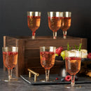 Axyaa 150ml Disposable Clear Plastic Champagne Glasses for Weddings & Parties