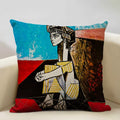 Pablo Picasso Abstract Art Cushion Cover 45x45cm Beige Linen Axyaa Brand