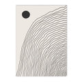 Axyaa Beige Black Lines Abstract Canvas Wall Art: Modern Minimalist Nordic Living Room Decor