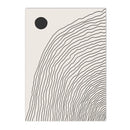 Axyaa Beige Black Lines Abstract Canvas Wall Art: Modern Minimalist Nordic Living Room Decor