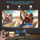 Axyaa Smart Home Theater Projector 4K Full HD Auto Focus Native 1080P WiFi Bluetooth