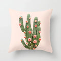 Tropical Cactus Summer Plants Pattern Cushion Cover for Axyaa Home Decor