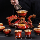 Axya Dragon Teaset: High-End Automatic Bone Teapot and Tea Cup Set