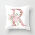 Axyaa Sweet Pink Alphabet Pillowcase for Home Decor