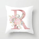 Axyaa Sweet Pink Alphabet Pillowcase for Home Decor