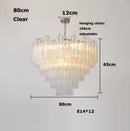 Axyaa Glass Art Pendant Light - White Pink Modern French Design for Home Decor