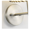 Axyaa Silver Metal Sconce with White Cloth Lampshade LED Light