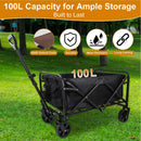 Axyaa Garden Cart: Large Capacity 4-Wheel Foldable Grocery Cart for Shopping and Camping
