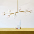 Axyaa Tulip Buds Chandelier: Modern Glass Pendant Lights for Home Decor