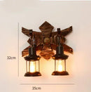 Axyaa Wooden LED Wall Lamps Industrial Style Home Decor Sconces for Living Room