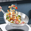 Axyaa 316 Stainless Steel Non-Stick Frying Pan Wok for Gas Stove Induction Pot