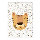 Boho Lion Tiger Rainbow Wall Art Print Canvas Picture for Axyaa Nursery Decor
