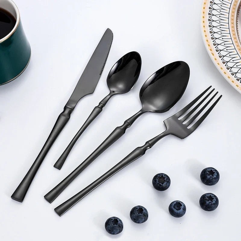 Axyaa Stainless Steel Small Waist Tableware Set - Knife Fork Spoon for Home & Restaurant
