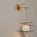 Axyaa Ceramic LED Wall Light with Knob Switch - Nordic Modern Design