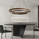 Axyaa Modern Wood Grain Retro Pendant Light for Living Room, Dining Room, Bedroom