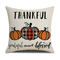 Axyaa Thanksgiving Pumpkin Pillow Cover 45*45cm Home Decor Cotton Linen