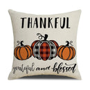 Axyaa Thanksgiving Pumpkin Pillow Cover 45*45cm Home Decor Cotton Linen