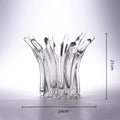 Axyaa Petal Shape Glass Vase for Flower Arrangement and Hydroponics