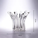Axyaa Petal Shape Glass Vase for Flower Arrangement and Hydroponics