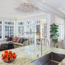 Axyaa Oval Spark Ball Stainless Steel Pendant Chandelier, LED Indoor Lighting Fixtures